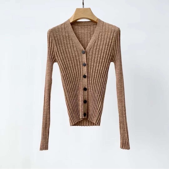 🍁ICICLE Cotton open knit light button up cardigan - Picture 7 of 15
